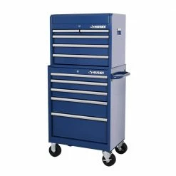 Husky 27 in. 10-Drawer Blue Tool Chest Combo -ToolHub Shop blue husky tool chest combos h27ch5tr5blu 40 1000