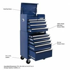 Husky 27 in. 10-Drawer Blue Tool Chest Combo -ToolHub Shop blue husky tool chest combos h27ch5tr5blu 44 1000
