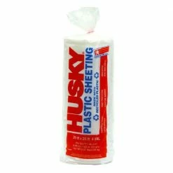 Husky 20 ft. x 25 ft. Clear 4 mil Plastic Sheeting