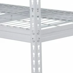 Husky 5-Tier Riveted Steel Garage Storage Shelving Unit in Silver (48 in. W x 78 in. H x 24 in. D) -ToolHub Shop gavanised husky freestanding shelving units 426007 40 1000