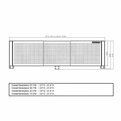 Husky 52 in. W to 72 in. Adjustable Pegboard, Gloss Black -ToolHub Shop gloss black husky pegboards hoaa52b11 76 1000
