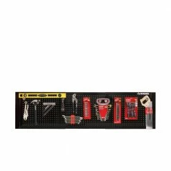 Husky 52 in. W to 72 in. Adjustable Pegboard, Gloss Black -ToolHub Shop gloss black husky pegboards hoaa52b11 fa 1000