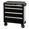 Husky 26.5 in. W x 18 in. D Standard Duty 4-Drawer Rolling Tool Cabinet in Gloss Black -ToolHub Shop gloss black husky tool cabinets hkst98066bk 64 1000