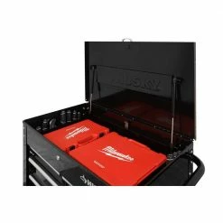 Husky 33 in. W 4-Drawer Mechanics Tool Utility Cart in Gloss Black -ToolHub Shop gloss black husky tool carts houc3304b10 1d 1000