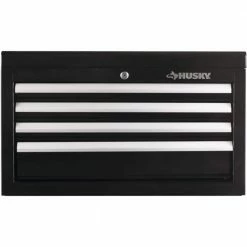 Husky 26 in. W x 12 in. D Standard Duty 4-Drawer Top Tool Chest in Gloss Black -ToolHub Shop gloss black husky top tool chests hkst98065bk 40 1000