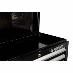 Husky 26 in. W x 12 in. D Standard Duty 4-Drawer Top Tool Chest in Gloss Black -ToolHub Shop gloss black husky top tool chests hkst98065bk 66 1000