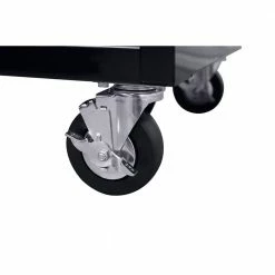 Husky 46 in.W x 51 in. D Standard Duty 9-Drawer Mobile Workbench with Solid Top Full Length Extension Table in Black -ToolHub Shop gloss black with silver trim husky mobile workbenches hotc4609b15m 31 1000