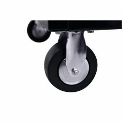 Husky 46 in.W x 51 in. D Standard Duty 9-Drawer Mobile Workbench with Solid Top Full Length Extension Table in Black -ToolHub Shop gloss black with silver trim husky mobile workbenches hotc4609b15m d4 1000