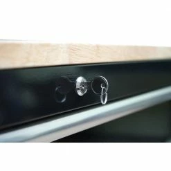 Husky 46 in.W x 51 in. D Standard Duty 9-Drawer Mobile Workbench with Solid Top Full Length Extension Table in Black -ToolHub Shop gloss black with silver trim husky mobile workbenches hotc4609b15m fa 1000