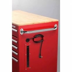 Husky 46 in. W x 24.5 in. D 9-Drawer Gloss Red Deep Tool Chest Mobile Workbench with Hardwood Top -ToolHub Shop gloss red husky mobile workbenches h46mwc9rv2 c 1f 1000