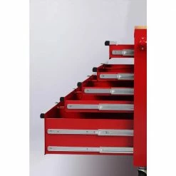 Husky 46 in. W x 24.5 in. D 9-Drawer Gloss Red Deep Tool Chest Mobile Workbench with Hardwood Top -ToolHub Shop gloss red husky mobile workbenches h46mwc9rv2 c 44 1000