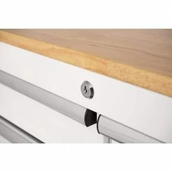 Husky 36 in. 3-Drawer with Solid Wood Top in Gloss White Utility Cart 16 Husky 36 in. 3-Drawer with Solid Wood Top in Gloss White Utility Cart -ToolHub Shop gloss white husky tool carts houc3603bj1 66 1000