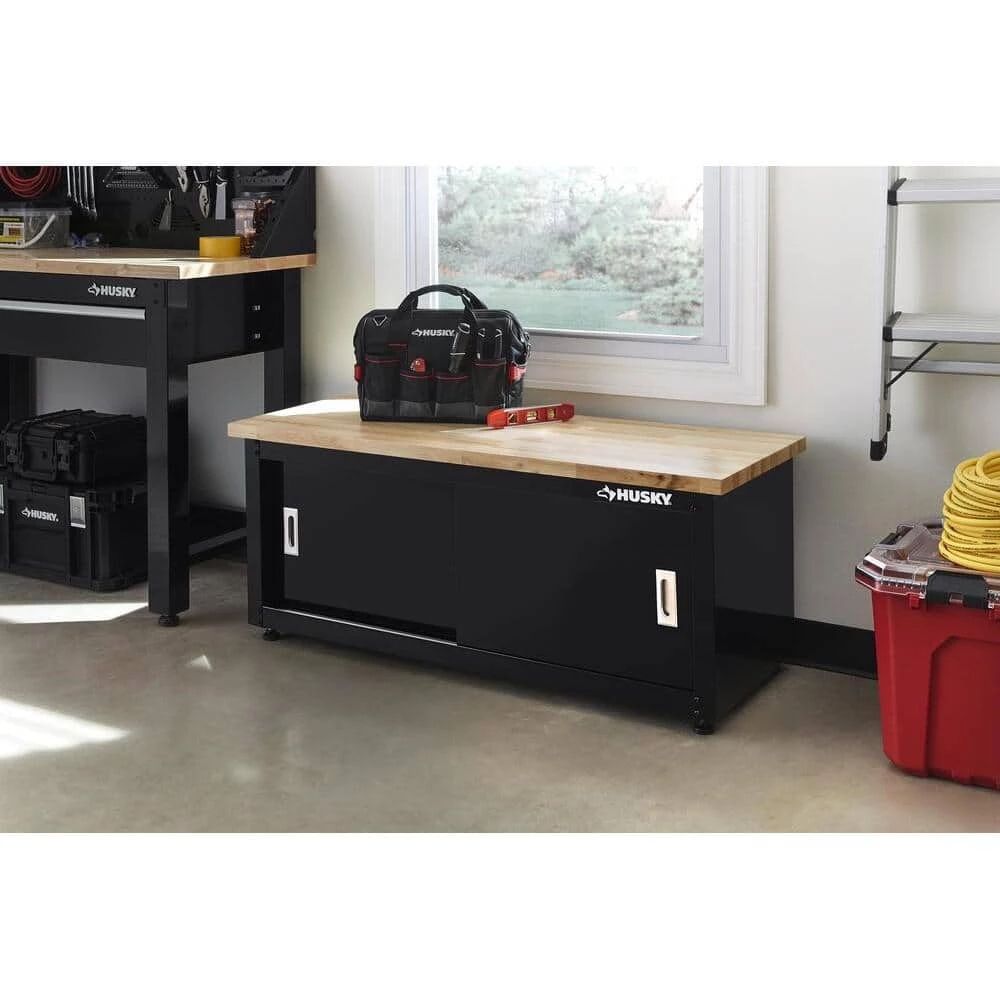 Husky Steel Storage Bench in Black (48 in. W x 20 in. H x 18 in. D) 14 Husky Steel Storage Bench in Black (48 in. W x 20 in. H x 18 in. D) - Image 12