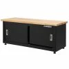 Husky Steel Storage Bench in Black (48 in. W x 20 in. H x 18 in. D) -ToolHub Shop glossy husky free standing cabinets g4802b us 64 1000