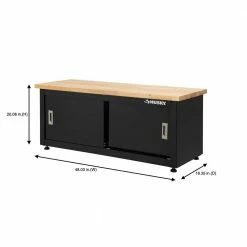 Husky Steel Storage Bench in Black (48 in. W x 20 in. H x 18 in. D) 23 Husky Steel Storage Bench in Black (48 in. W x 20 in. H x 18 in. D) -ToolHub Shop glossy husky free standing cabinets g4802b us 76 1000