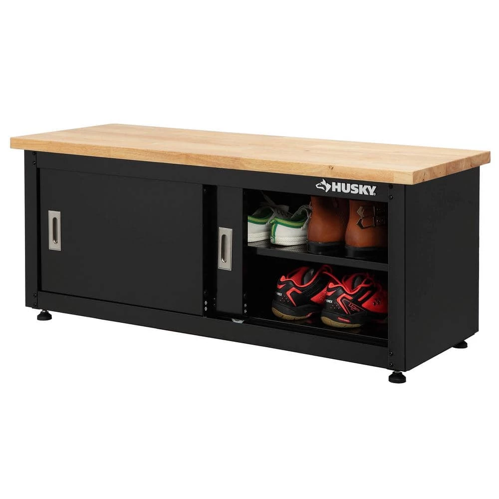 Husky Steel Storage Bench in Black (48 in. W x 20 in. H x 18 in. D) 4 Husky Steel Storage Bench in Black (48 in. W x 20 in. H x 18 in. D) - Image 2