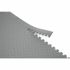 Husky 18.4 in. x 18.4 in. Gray Commercial PVC Garage Flooring Trim Kit 17 Husky 18.4 in. x 18.4 in. Gray Commercial PVC Garage Flooring Trim Kit -ToolHub Shop gray husky garage flooring tiles hdtkdg 1f 1000