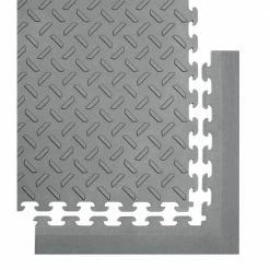 Husky 18.4 in. x 18.4 in. Gray Commercial PVC Garage Flooring Trim Kit 16 Husky 18.4 in. x 18.4 in. Gray Commercial PVC Garage Flooring Trim Kit -ToolHub Shop gray husky garage flooring tiles hdtkdg 4f 1000