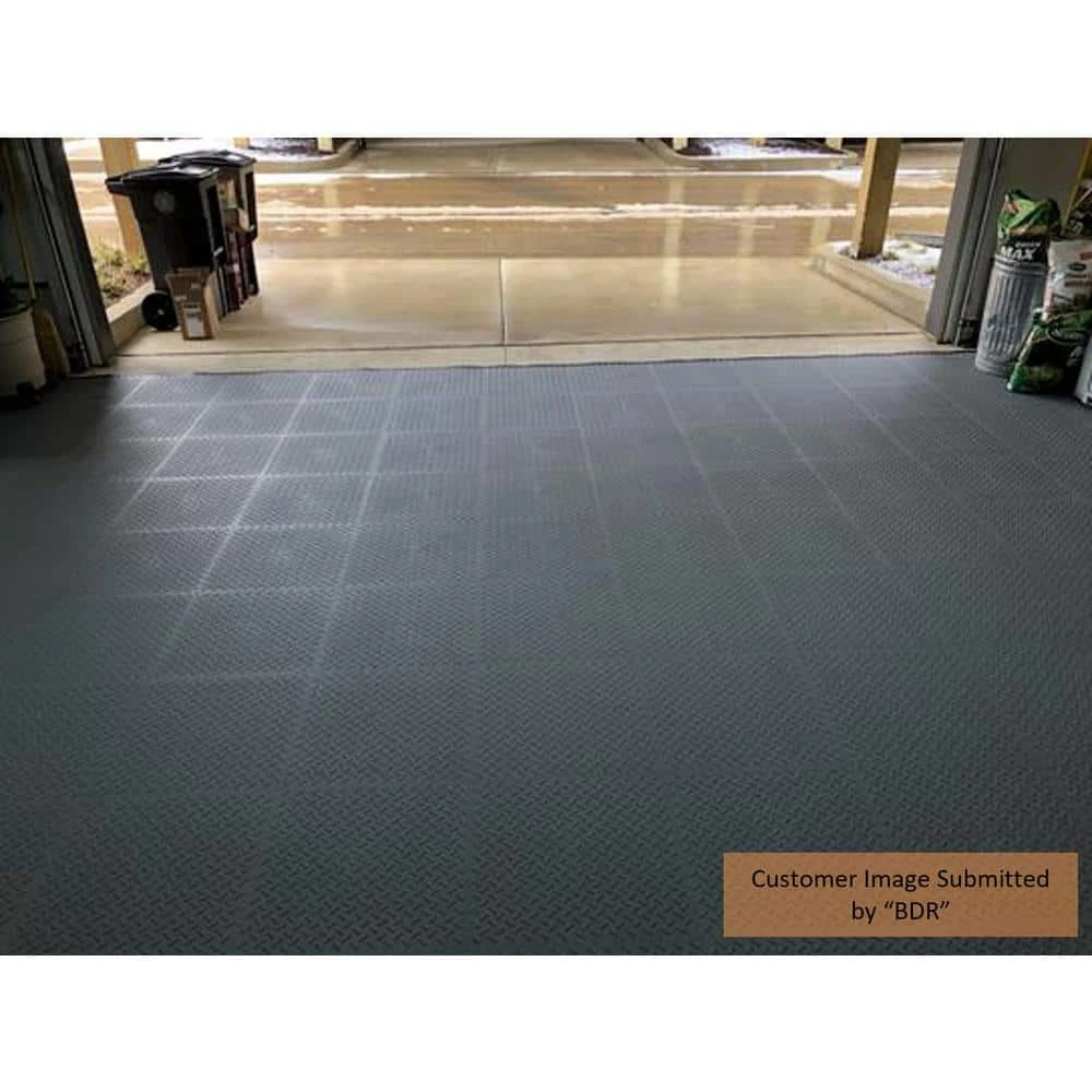 Husky 18.4 in. x 18.4 in. Gray PVC Garage Flooring Tile (6-Pack) 14 Husky 18.4 in. x 18.4 in. Gray PVC Garage Flooring Tile (6-Pack) - Image 12