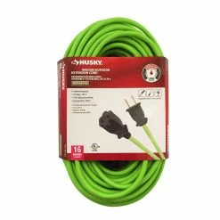 Husky 25 ft. 16/2-Gauge Green Extension Cord