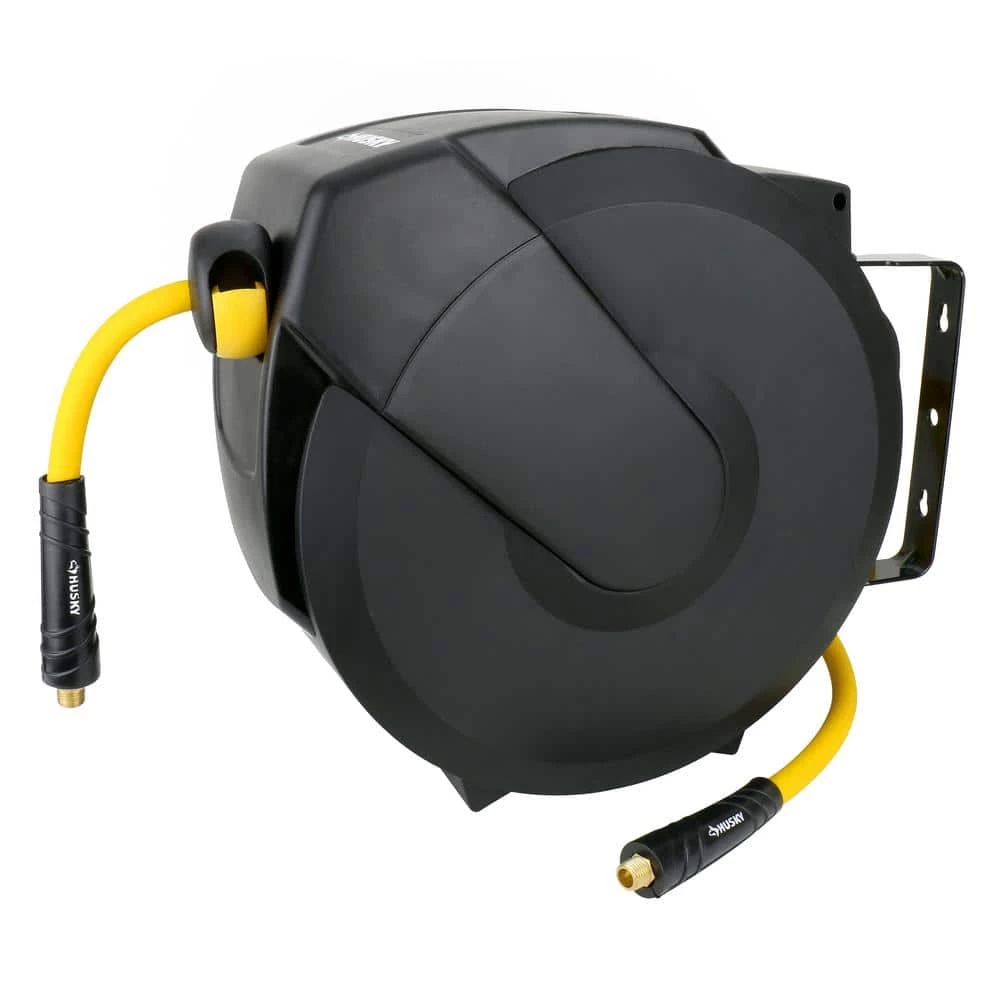 Husky 3/8 in. x 50 ft. Enclosed Hybrid Air Hose Reel 3 Husky 3/8 in. x 50 ft. Enclosed Hybrid Air Hose Reel