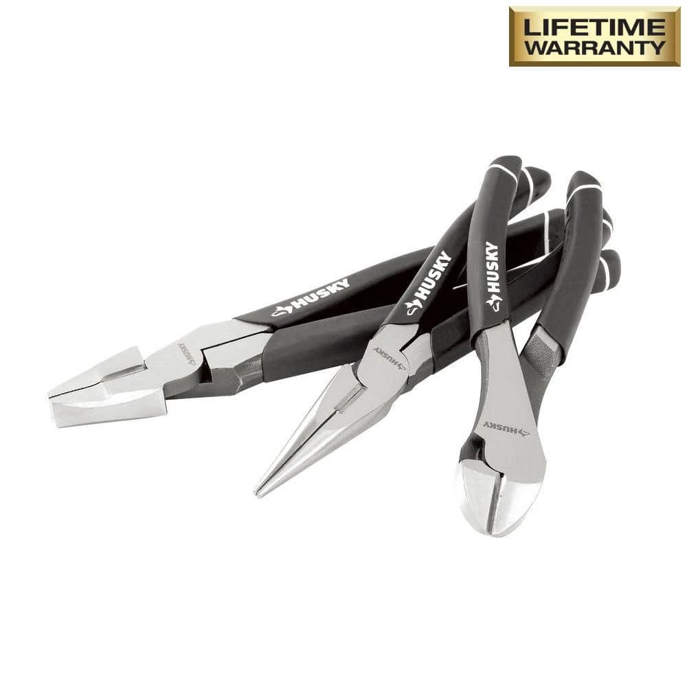 Husky High-Leverage Long Nose Pliers Set (3-Piece) 6 Husky High-Leverage Long Nose Pliers Set (3-Piece) - Image 4