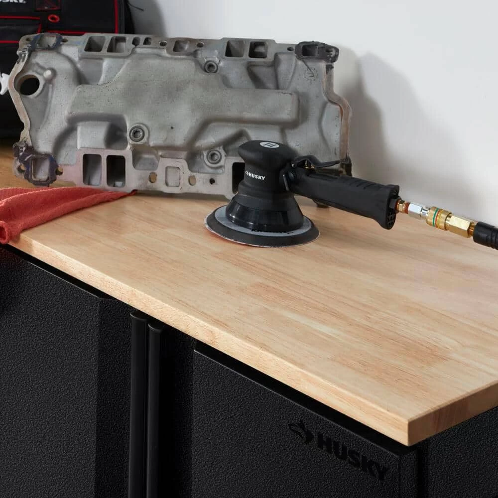 Husky Pro Duty Welded 20-Gauge Steel 2-Door Garage Base Cabinet in Black LINE-X (28 in. W x 33 in. H x 21.5 in. D) 7 Husky Pro Duty Welded 20-Gauge Steel 2-Door Garage Base Cabinet in Black LINE-X (28 in. W x 33 in. H x 21.5 in. D) - Image 5