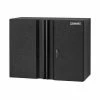 Husky Pro Duty Welded 20-Gauge Steel Wall Mounted Garage Cabinet in Black LINE-X (28 in. W x 22 in. H x 14 in. D) -ToolHub Shop husky black linex husky wall mounted cabinets htc1000010 lx 64 1000