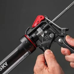 Husky 10 oz. Heavy-Duty High Leverage Drip Free Caulk Gun -ToolHub Shop husky caulk guns 19pt0902 4f 1000