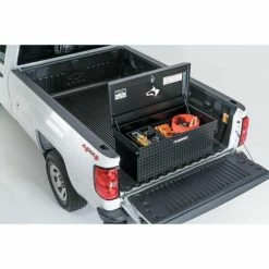 Husky 40.8 in. Matte Black Aluminum Full Size Chest Truck Tool Box -ToolHub Shop husky chest truck tool boxes 102400 53 01 76 1000