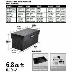 Husky 40.8 in. Matte Black Aluminum Full Size Chest Truck Tool Box -ToolHub Shop husky chest truck tool boxes 102400 53 01 e1 1000