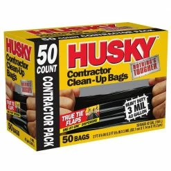 Husky 42 Gal. Heavy-Duty Clean-Up Bags (200-Count) -ToolHub Shop husky contractor bags hk42wc050b 4pk c3 1000