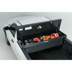 Husky 71.36 in. Matte Black Aluminum Full Size Crossbed Truck Tool Box -ToolHub Shop husky crossover truck tool boxes 102100 53 01 fa 1000