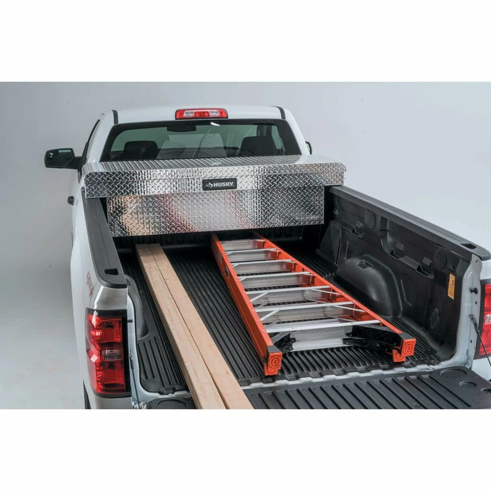 Husky 71.36 in. Diamond Plate Aluminum Full Size Crossbed Truck Tool Box 5 Husky 71.36 in. Diamond Plate Aluminum Full Size Crossbed Truck Tool Box - Image 3
