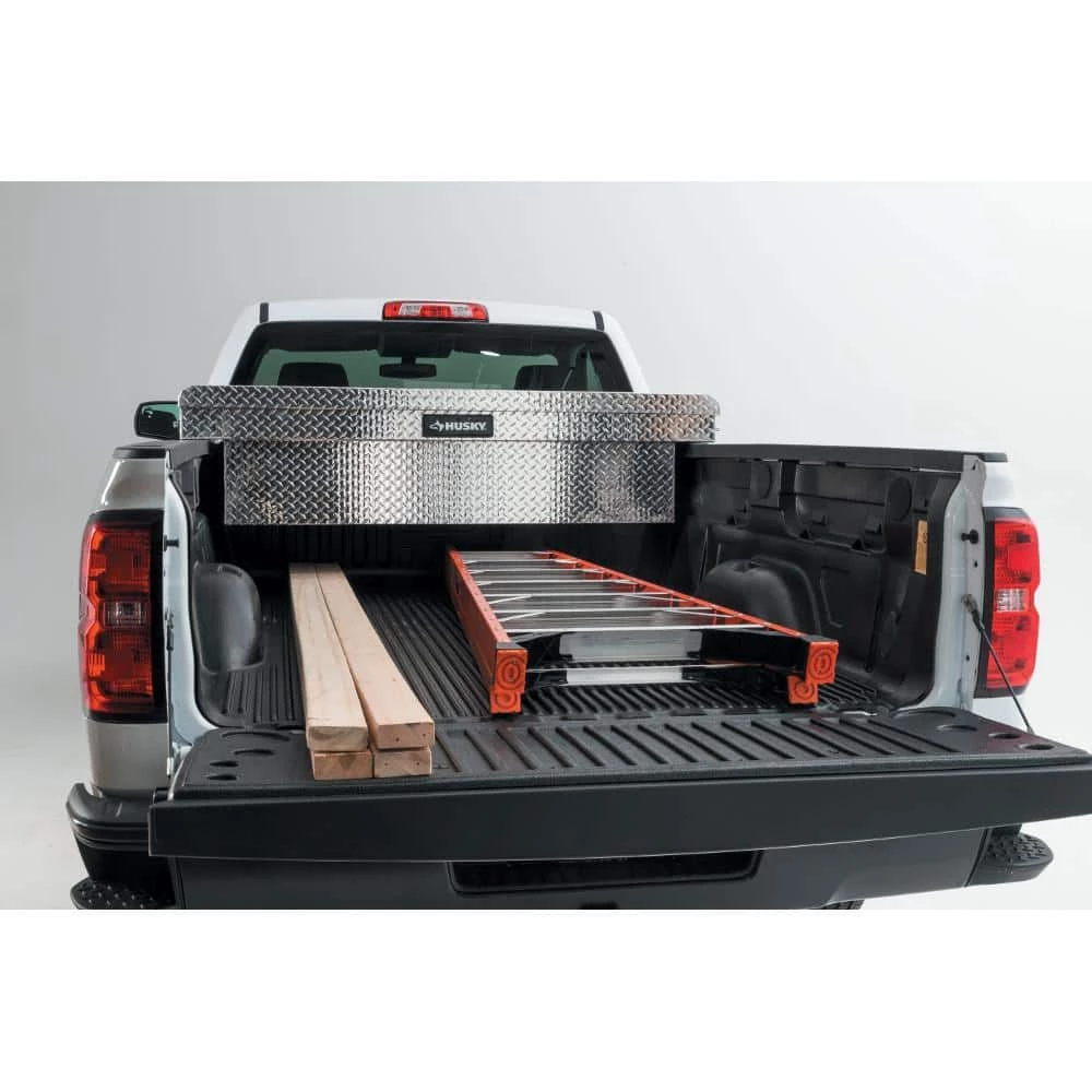 Husky 71.36 in. Diamond Plate Aluminum Full Size Crossbed Truck Tool Box 11 Husky 71.36 in. Diamond Plate Aluminum Full Size Crossbed Truck Tool Box - Image 9
