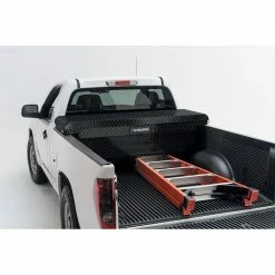 Husky 61.86 in. Matte Black Aluminum Low Profile Mid-Size Crossbed Truck Tool Box -ToolHub Shop husky crossover truck tool boxes 102102 53 01 4f 1000