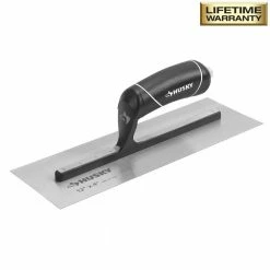 Husky 12 in. x 4 in. Pro Finishing Trowel -ToolHub Shop husky finishing trowels 57498 44 1000