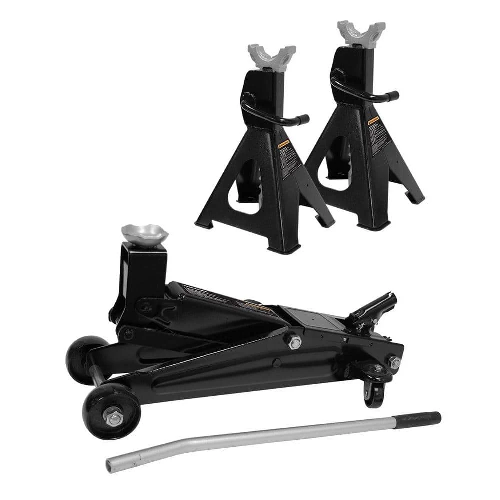 Husky 3-Ton Light Duty Truck Jack and Jack Stand Pair 3 Husky 3-Ton Light Duty Truck Jack and Jack Stand Pair