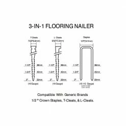 Husky Pneumatic 3-in-1 15.5-Gauge and 16-Gauge 2 in. Flooring Nailer and Stapler with Quick Jam Release -ToolHub Shop husky floor nailers hdufl50 77 1000