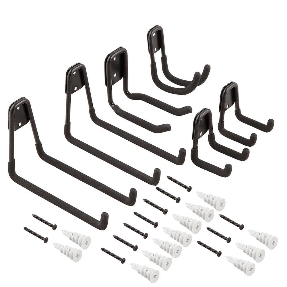 Husky Heavy-Duty Wall-Mounted Storage Hooks (6-Pack) 4 Husky Heavy-Duty Wall-Mounted Storage Hooks (6-Pack) - Image 2