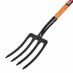 Husky 28 in. Short Wood Handle 4-Tine Spading Fork with D -Grip -ToolHub Shop husky garden forks 618034 c3 1000