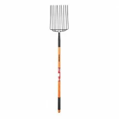 Husky 47 in. L Wood Handle 10-Tines Welded Bedding Fork