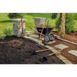 Husky 28 in. D-Grip Short Wood Handle 4-Tine Spading Garden Fork -ToolHub Shop husky garden forks 77118 950 fa 1000