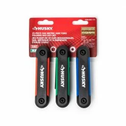 Husky SAE/Metric Folding Hex Key Set With Bonus Torx Set (3-Piece) -ToolHub Shop husky hex key sets hfhk3pcset 1f 1000