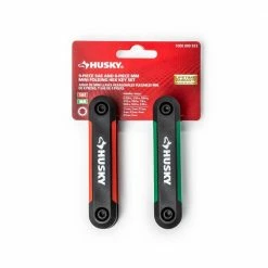Husky Mini Folding Hex Key Set (9-Piece SAE, 8-Piece MM) -ToolHub Shop husky hex key sets hmfhksm17pcn 06 4f 1000