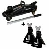 Husky 2 -Ton Hydraulic Trolley Jack and Jack Stand Pair