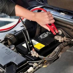 Husky 20 ft. 4-Gauge Booster Cables -ToolHub Shop husky jumper cables 0160420 ul1 c3 1000 1