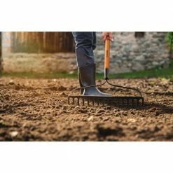 Husky 57 in. Wood Handle 16-Tine Bow Rake 11 Husky 57 in. Wood Handle 16-Tine Bow Rake -ToolHub Shop husky landscaping rakes 77105 942 1f 1000