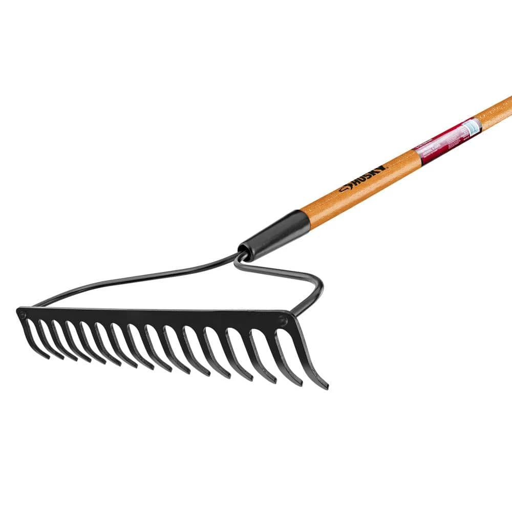 Husky 57 in. Wood Handle 16-Tine Bow Rake 4 Husky 57 in. Wood Handle 16-Tine Bow Rake - Image 2