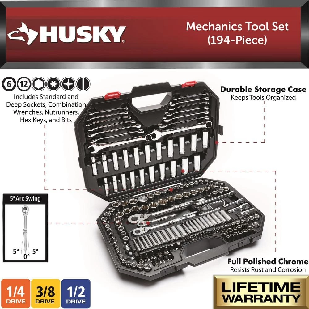 Husky Mechanics Tool Set (194-Piece) 5 Husky Mechanics Tool Set (194-Piece) - Image 3